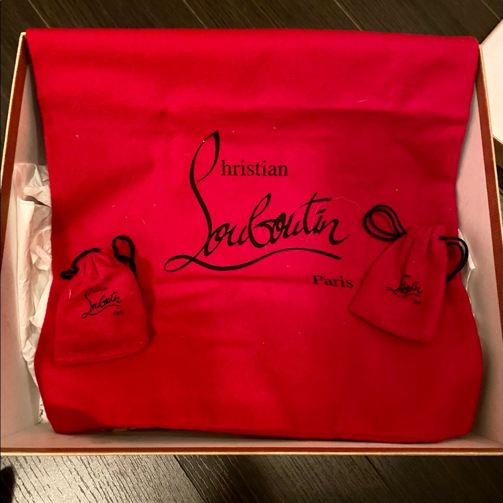 Christian Louboutin Peeptoe Python Carnaval Sling… - image 7